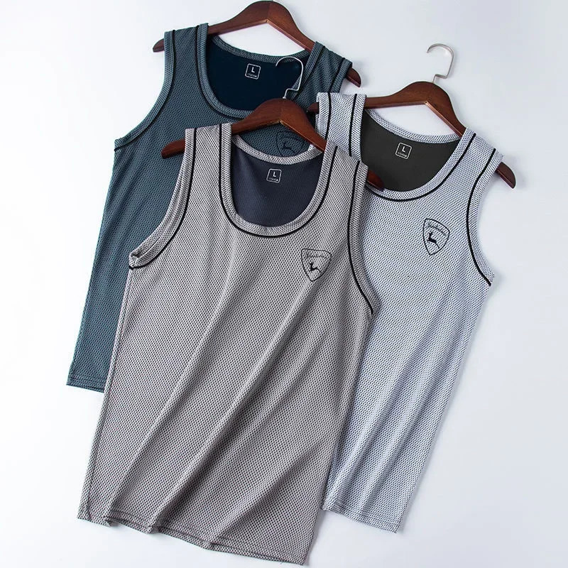 Mens Underwear Sleeveless Tank Top Solid Muscle Vest Undershirts Oneck Sport Tshirt mens vest bodybuilding tank top 250207