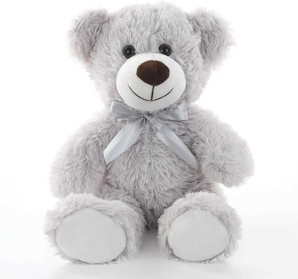 MaoGoLan Teddy Bear 13.5 Inch Animals Plush Toys 3 Gray Stuffed Bears for Girls Free shipping
