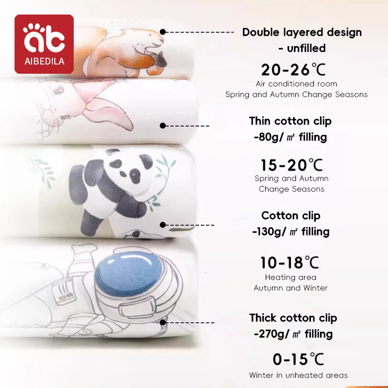 AIBEDILA Kids Onesie Boys Girls Long Sleeve Bamboo Cotton Pajamas Children Winter Cartoon Pyjama Baby Sleepwear Sleeping Bag 250113