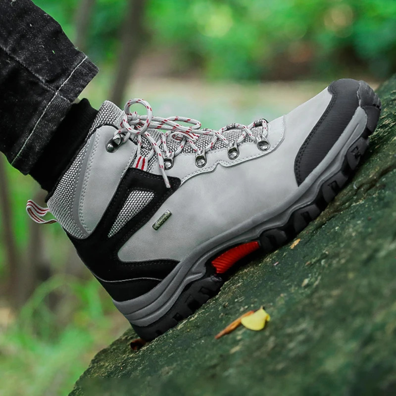 Outdoor Waterproof Hiking Boots Men Winter Walking Climbing Mountain Sport Boots Outdoor Wear-Resistant Non Slip Cycling Sneaker 250208