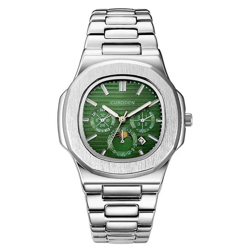 CURDDEN Big Brand Watches For Men Fashion Casual Alloy Band Date Quartz Vintage Watch Golden Montres de Marque de Luxe Z250207