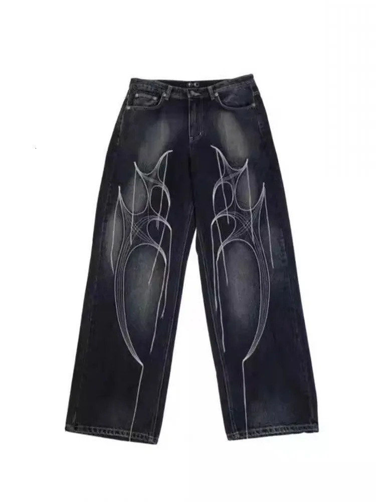 High Street Mens Loose Fit Tassels y Denim Jacket Jeans Two Piece Set Stage Show Outfits Hip Hop Cowboy Sets 250108