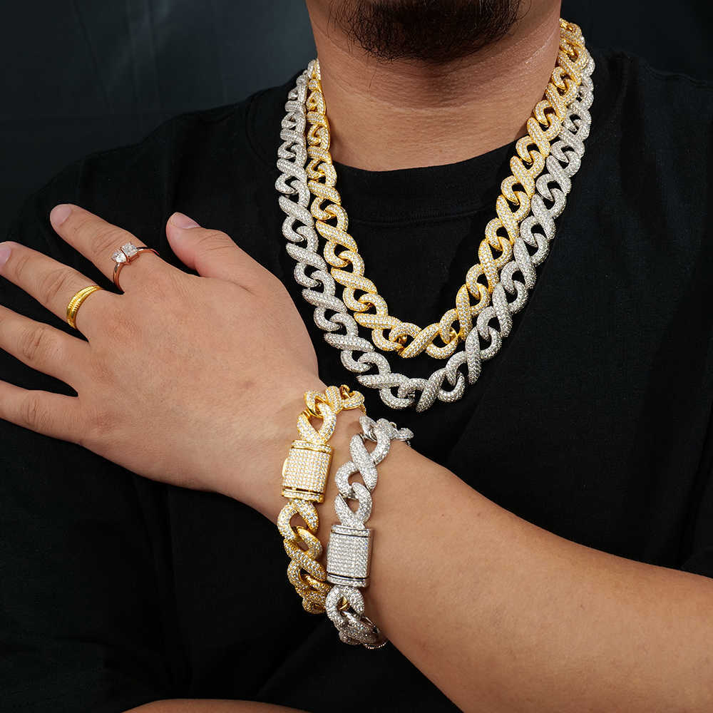 Moissanite Cuban bracelet a fashion accessoriesMust-have accessory for fashionistas/Rap hiphop/Rock style