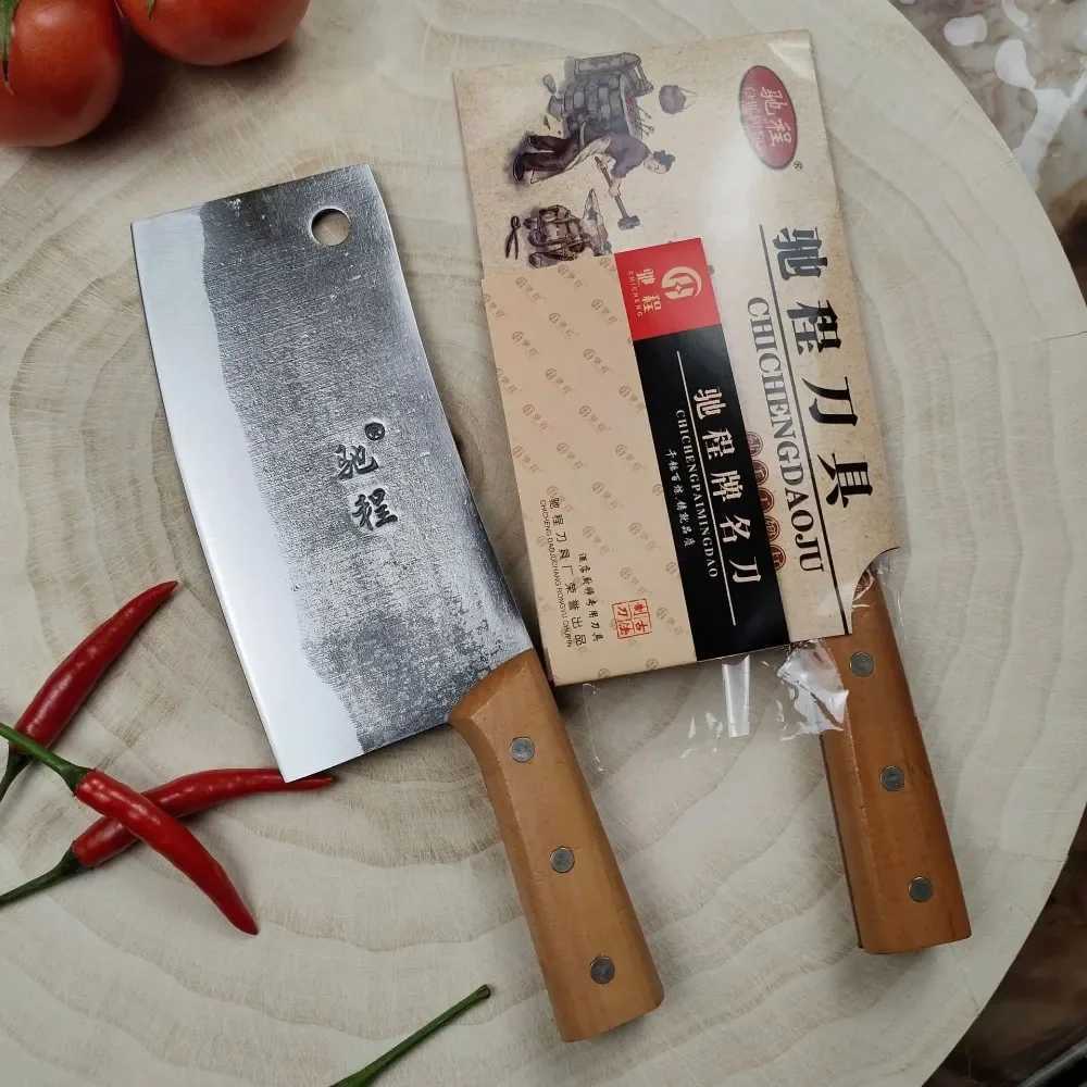 SHUOJI Master Handmade Kitchen Knife Forged High Carbon Steel Knife Chinese Kitchen Cleaver Old Fashioned Knife Chef Tools W250208