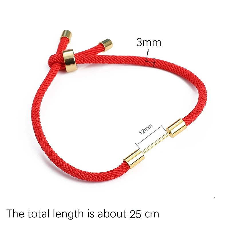 10pcs Braided Nylon Cord Pendant Bracelets Making Slider Adjustable Semi-finished DIY Jewelry 250221