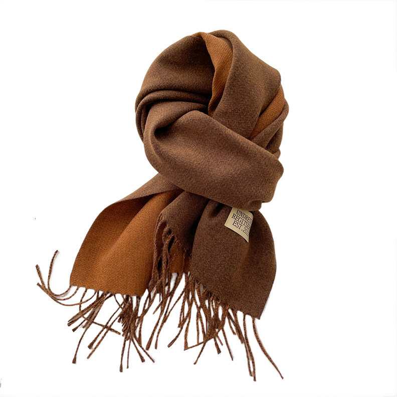 100% Cashmere Scarf Solid Color Womens Winter Warm Soft Neck Scarf Genuine Wool Shawl Womens Cashmere Scarf 241007