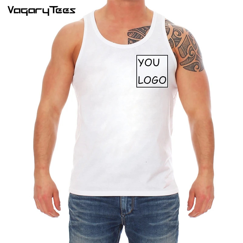 Print yourdesginpo Diy custom n fashion mens vest underwear womens direct wholesale 250207