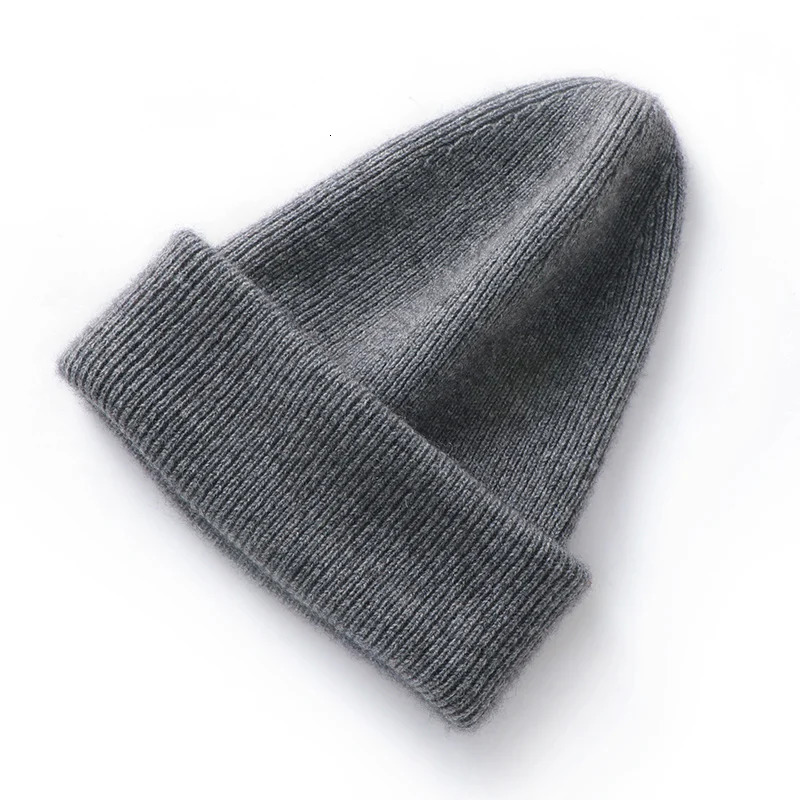 MERRILAMB 2024 Real Cashmere Winter Hat for Women Cashmere Knitted Hat Fashion Warm Soft Beanie Hats Solid Adult Cover Head Cap 250221