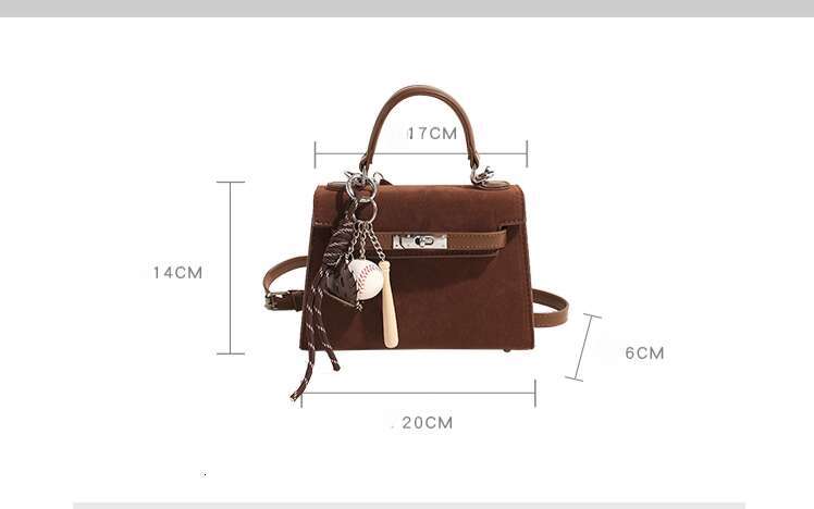 Women's Bags Suede handbag for women new high-end fashion single shoulder crossbody bag, niche handheld bag
