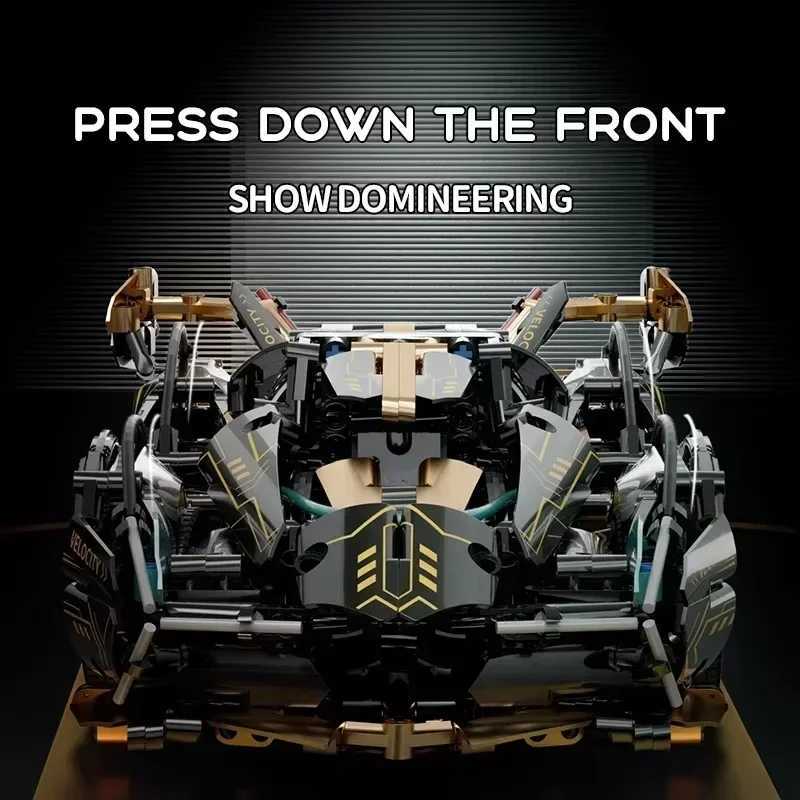 New 1 14 Concept Supercar Building Block Technology Model Racing Car 1280PCS Puzzle Assembled Building Block Toy Childrens GiftC250208