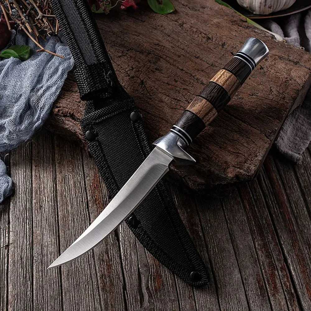 Sashime Knife Fish Filleting Knife Wood Handle High Stainless Steel Kitchen Knives Meat Cleaver Butcher Knife Chef Slicing Tools W250208