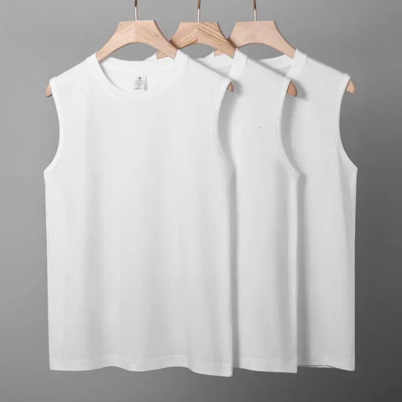 MRMT 2024 Mens Cotton Vest Solid Color Undershirt Sleeveless Man T shirt Tank Top Bottoming Men Vests For Male 250207