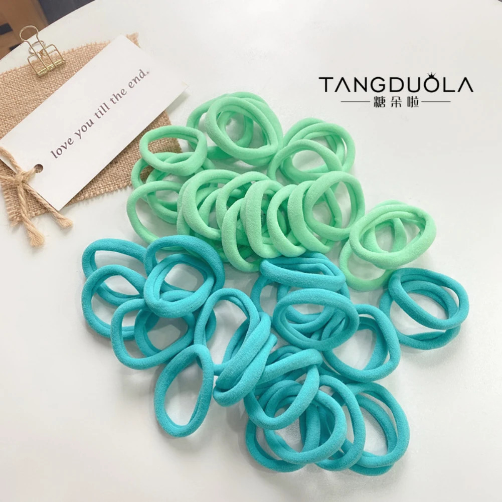 10Pcs Elastic Rubber Band Seamless Gradient Hair Rope Rings Children Cute Colorful Scrunchie Girls Ponytail Hair Accessories 250221