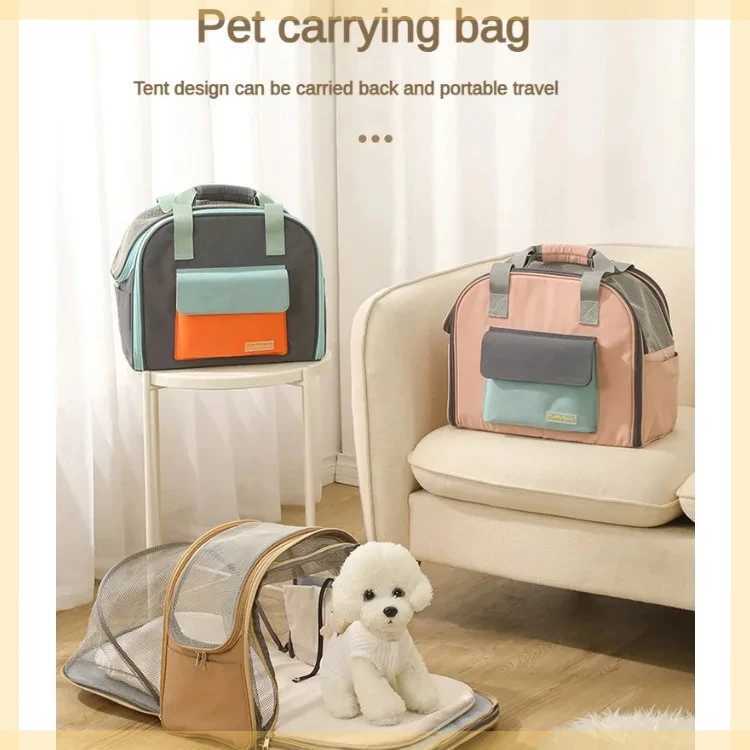 Dog Travel Bowls Bags Multifunctional Pet Bag Cats and Dogs Comfortable Breathable Shoulder Bag Pet Carrier Dog Backpack Puppy Handbag Weight <4KG 