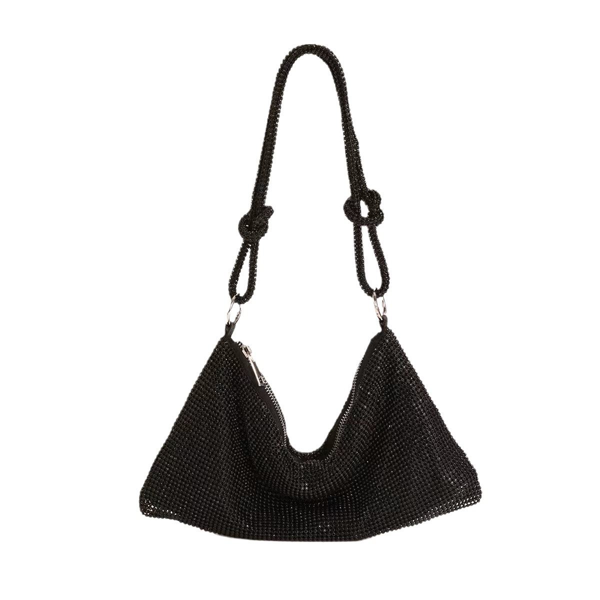 Elegant Women's Armpit Clutch with Diamond Accents for Special Occasions