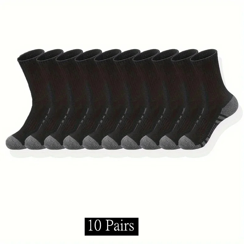 102030 Pairs Mens Classic Crew Socks Unisex Sports for Men Running Basketball Antislip Outdoor Breathable Man 250207