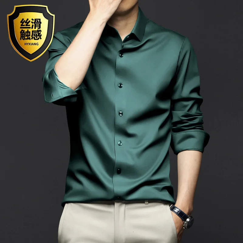 S-5XL Mens Shirt Long Sleeve Non iron Resistant Business Dress High end Professional Casual Suit White Shirt 250207