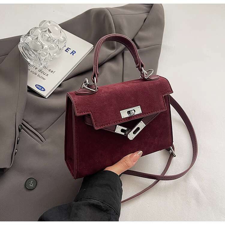 Women's Bags Suede handbag for women new high-end fashion single shoulder crossbody bag, niche handheld bag
