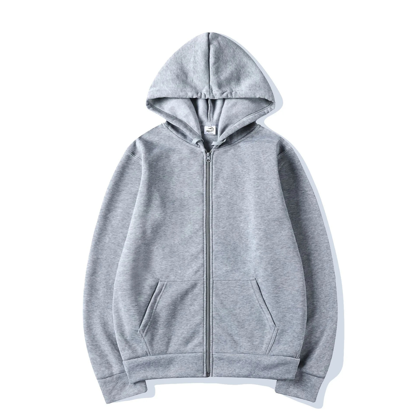 Crossborder Europe and the United States men women with same zipup sweater cardigan hoodie solid color blank sportswear 250207