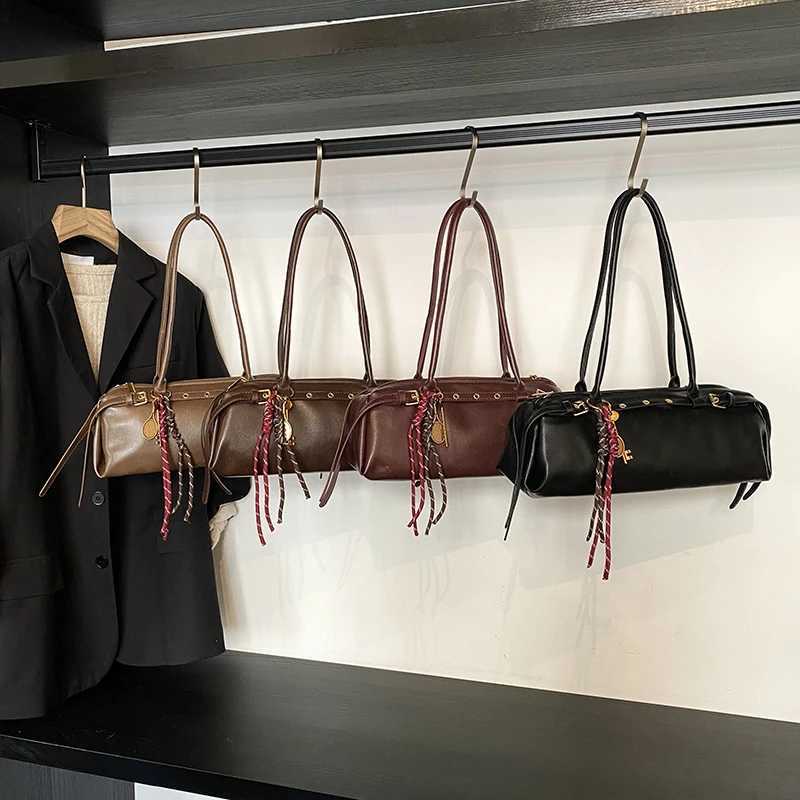Soft Interior Decoration Top Handbag Sewing Thread Bohemian Style 2025 New Wenfei Zipper Pu Wenbag Y250208
