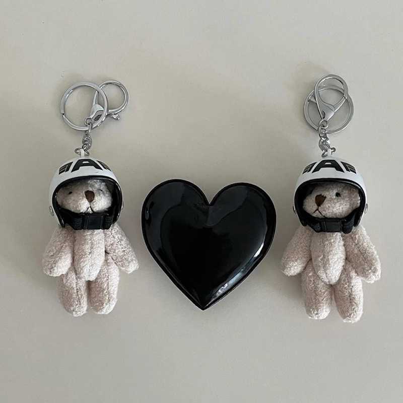 Lovely Bear Charm Keychains Y2K Plush Ornament Pendant Car Keyring Backpack Decorati Bag Charm Jewelry Y250208