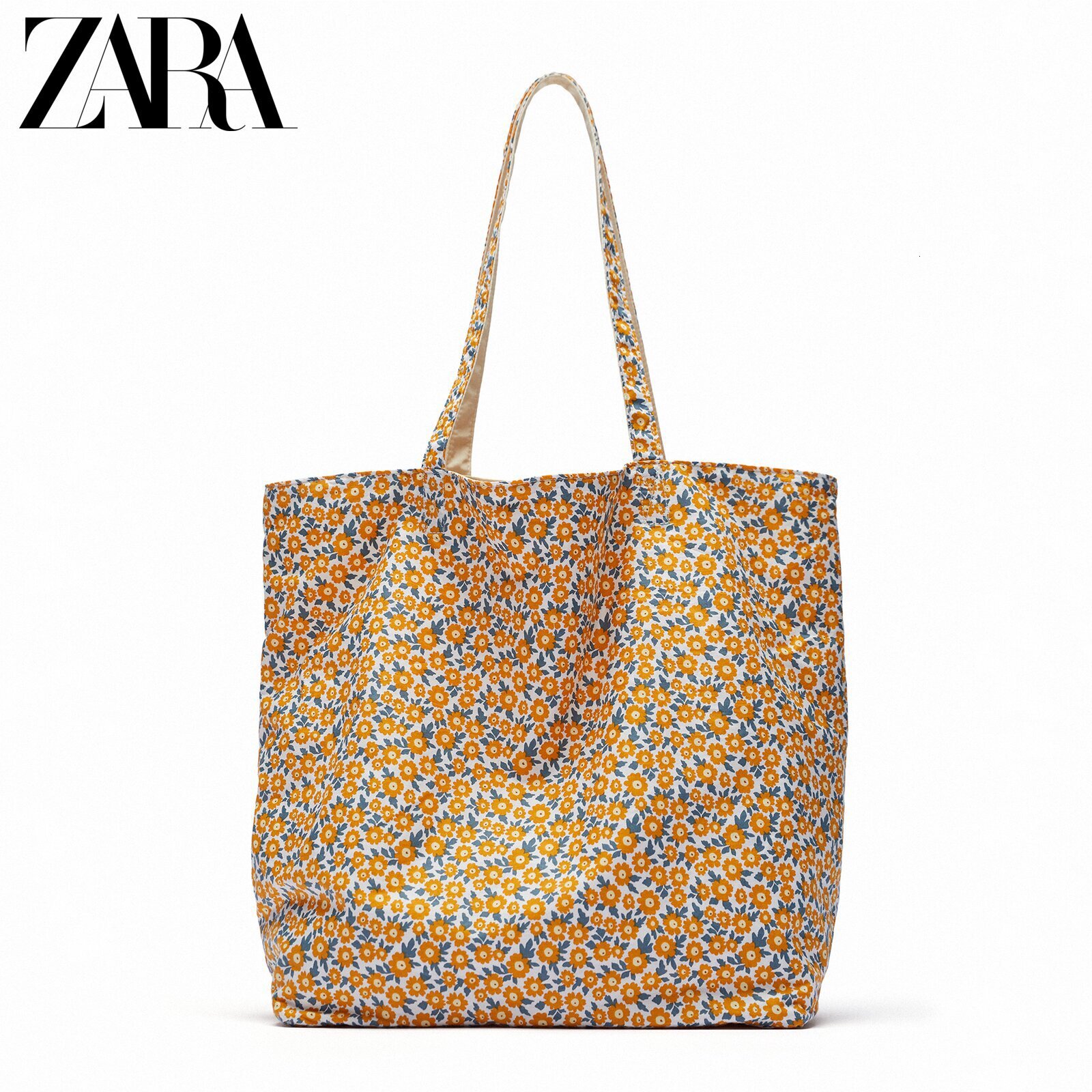 designer bag Z Home 2024 Spring/Summer New Collection Floral Canvas Women's Flower Printed Double sided Shopping Bag Single Shoulder Handbag