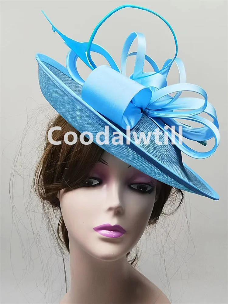 Wedding Mesh Fascinators for Women Tea Party Hat Derby Headpiece Feather Fancy Hats Wedding Church Hatinator Headband 250207