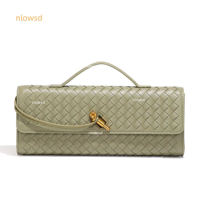 10A Long Clutch With Handle Intrecciato Craftsmanship Women Shoulder Bags Purses And Handbags Famous Brand Designer Evening Bag Multi-color woven bag 