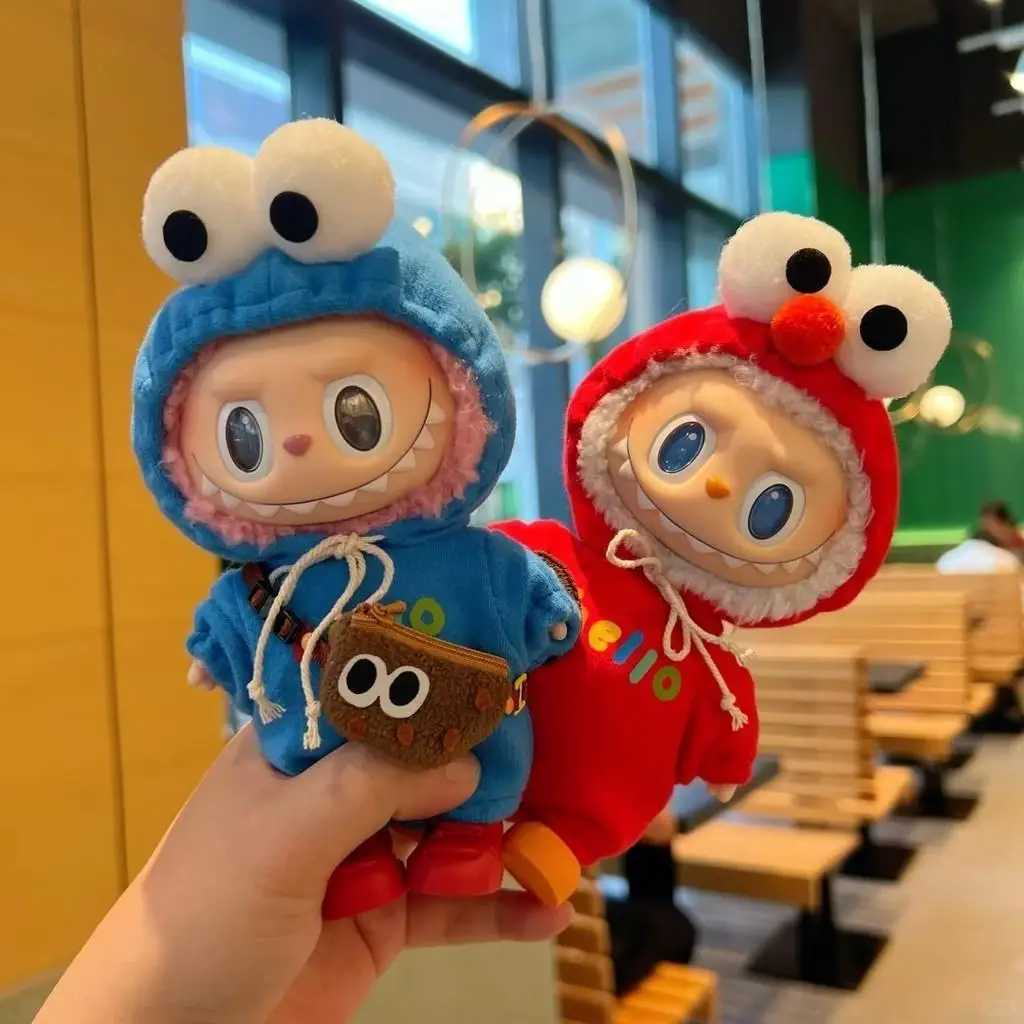 15cm DollS Clothes Outfit Accessories For Korea K Exo Labubu Idol Dolls 10cm cotton doll crling clothes pull-up Clothing Free shipping