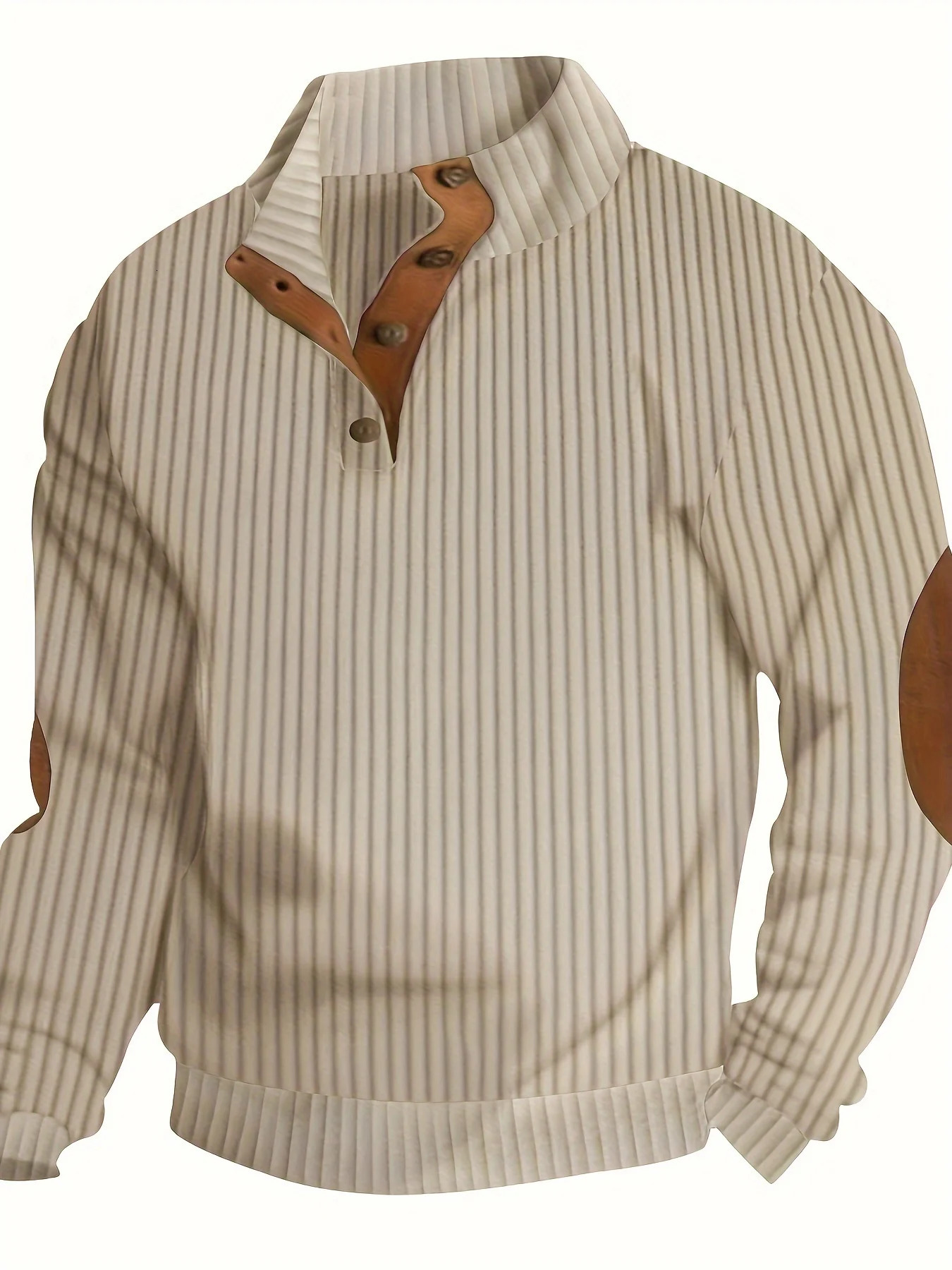 2024 European and n style sweater vertical collar mens casual stripe jacquard polo 250207