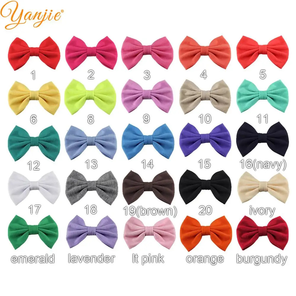 10pcs/lot -sale 5 Solid Cotton Hair Bows Barrette Hair Clips For Women Handmade DIY Girls Hair Accessories Femme Headband 250221