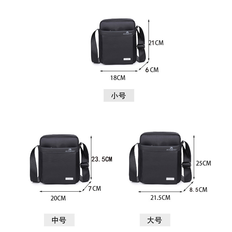 designer bag PETERBOLO/Peter Paul men's Oxford cloth shoulder crossbody casual canvas small bag trendy