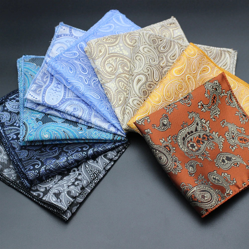 Paisley Pocket Square Fabric Handkerchiefs Suit Mens Bandana Accessories Business Hanky Breast Scarf Japanese Handkerchief 250114