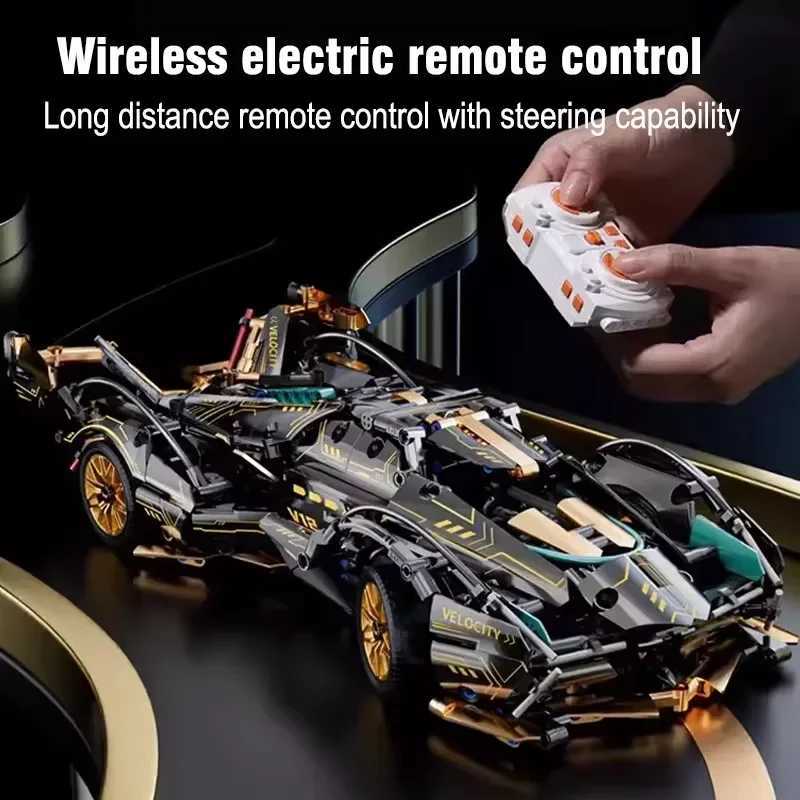 New 1 14 Concept Supercar Building Block Technology Model Racing Car 1280PCS Puzzle Assembled Building Block Toy Childrens GiftC250208