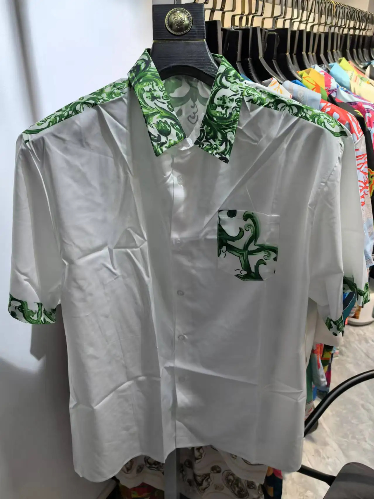 et0709 Fashion mens Shirts European party style mens Clothing 250207