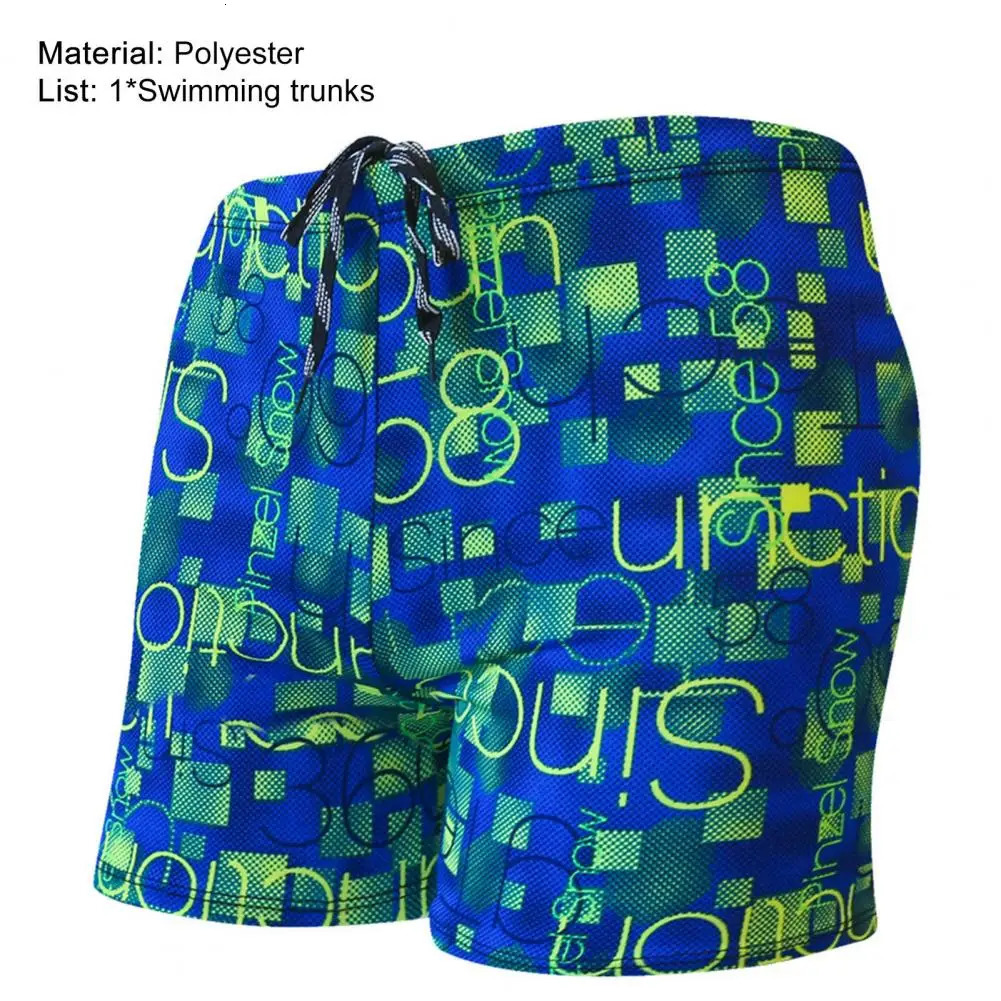 Mens Swimming Trunks Colorful Print Quick Dry Slim Fit Surf Beachwear Swimwear Fashion Printed Swimsuit 250208Z