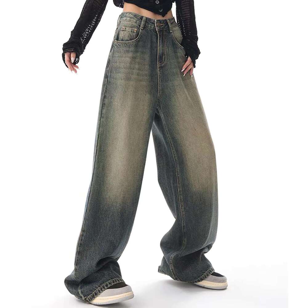 Women'S Jeans Haruku Y2k Japanese 2000s Style 90s Aesthetic Streetwear Baggy Denim Trousers Jean Pants Vintage Trashy Clothes