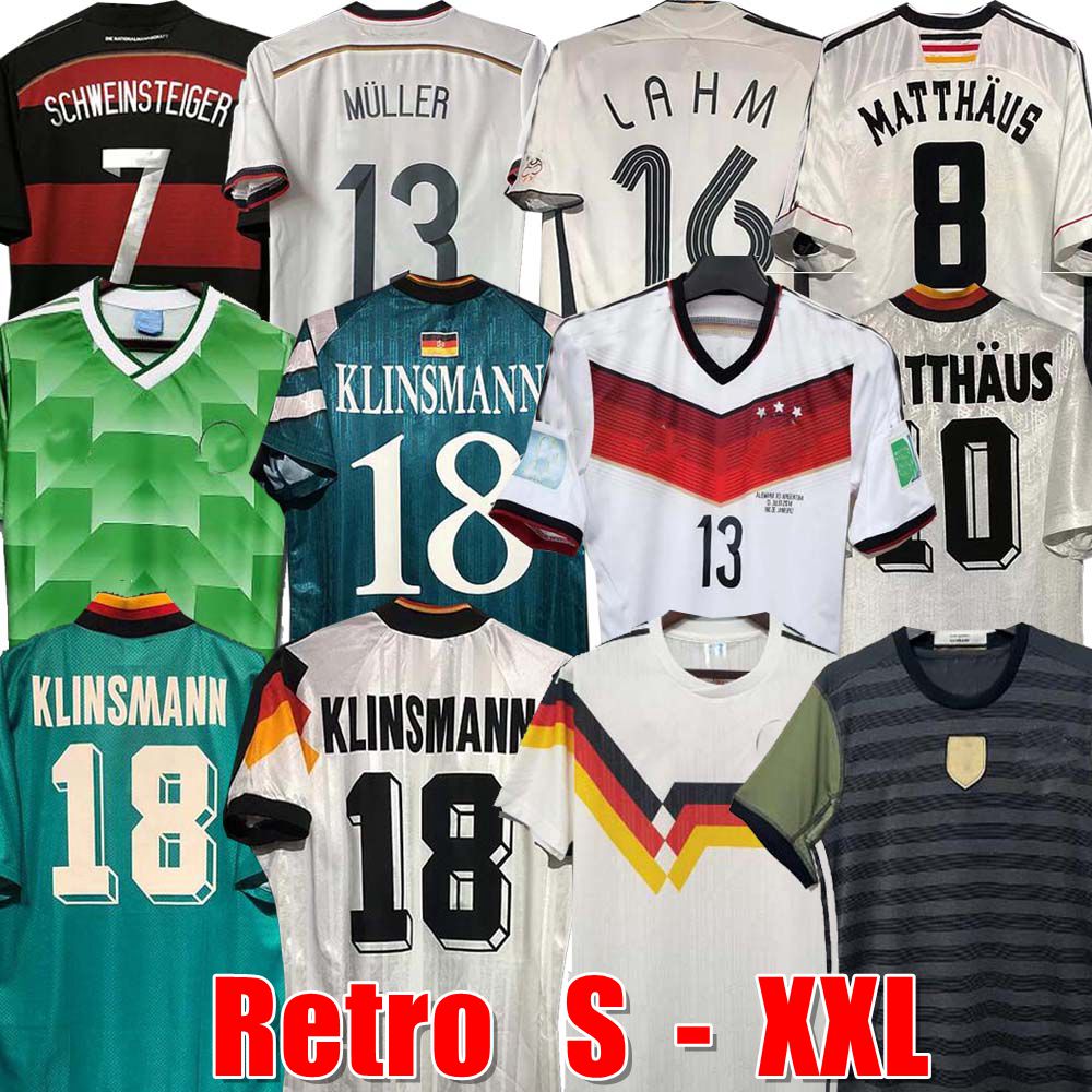 Germanys Vintage Soccer Maglie 1990 1992 1994 1998 1988 Retro Littbarski Ballac…