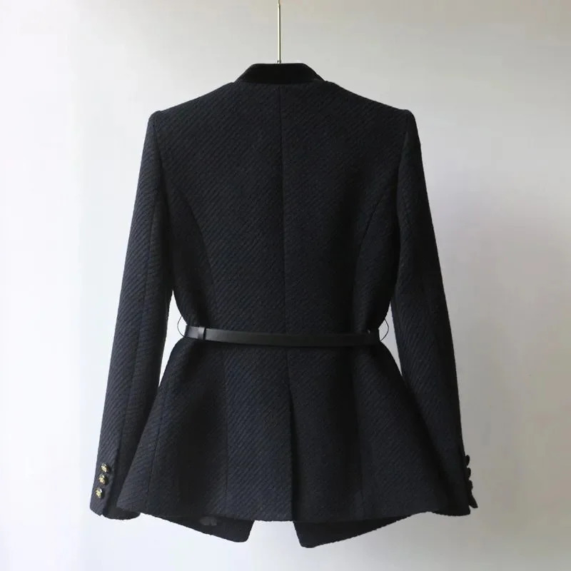 2025 Women Blazer Coat Spring Autumn Casual Elegant Female Suit Jacket SingleBreasted Ladies Long Sleeve Trench Outerwear 250113