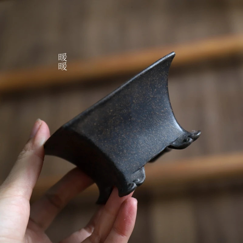PurPle Clay Ceramic Square Bonsai Pot Tradition Chinese Shape Garden Decoration 250214