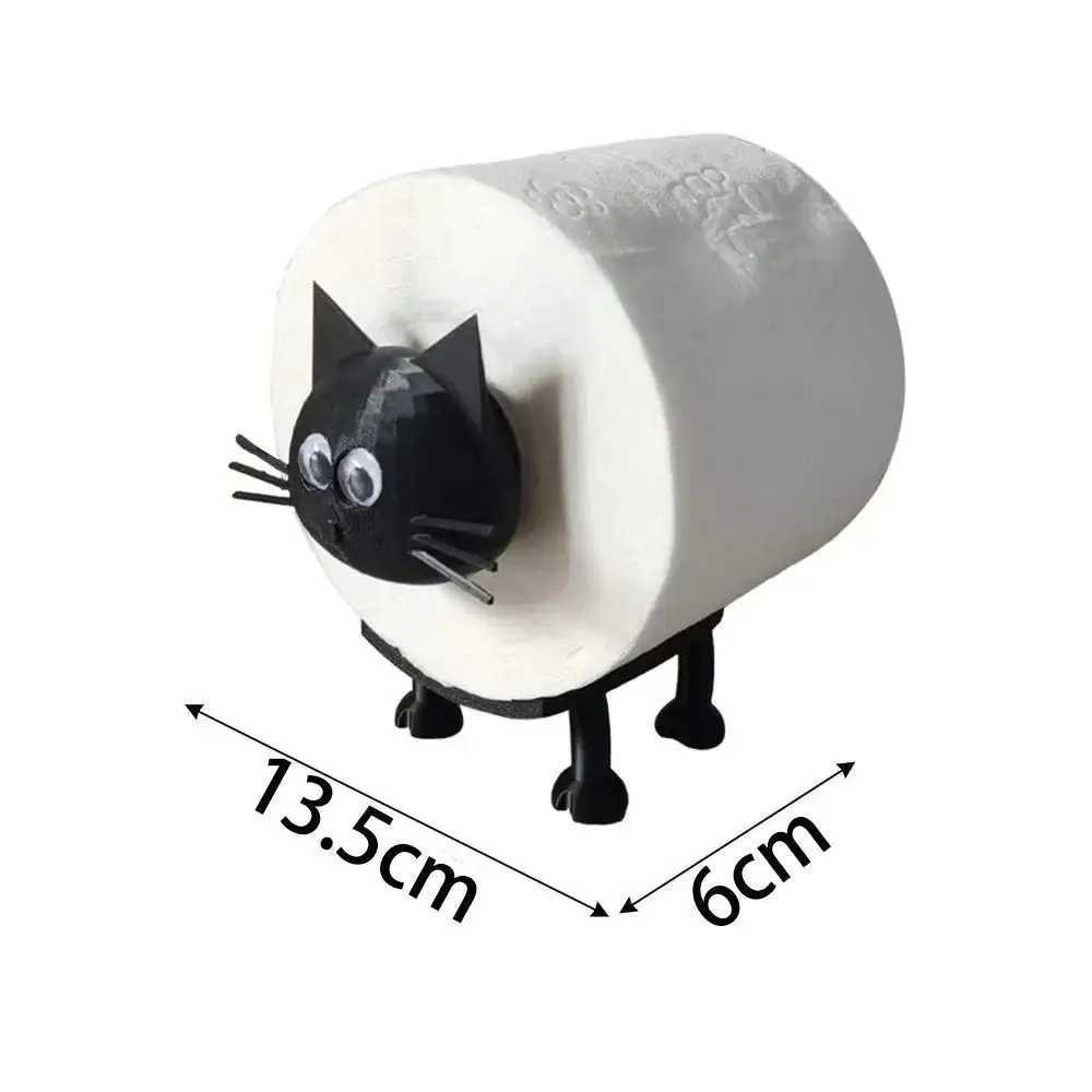 Gifts Cat Shape Toilet Tissue Rack 3D Printed Decorative Standing Storage Roll Toilet Paper Holders Y250208