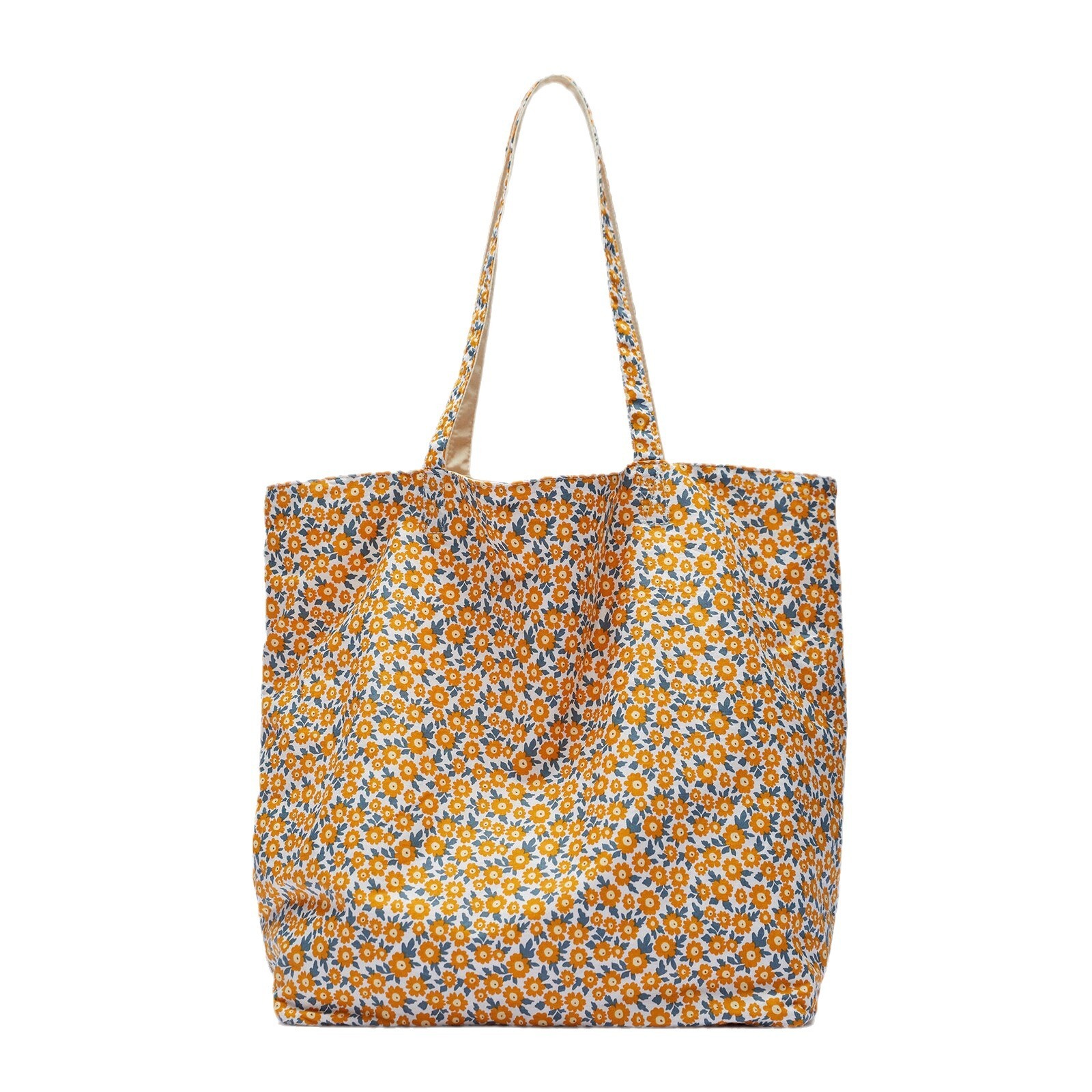 designer bag Z Home 2024 Spring/Summer New Collection Floral Canvas Women's Flower Printed Double sided Shopping Bag Single Shoulder Handbag