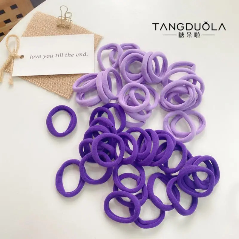 10Pcs Elastic Rubber Band Seamless Gradient Hair Rope Rings Children Cute Colorful Scrunchie Girls Ponytail Hair Accessories 250221
