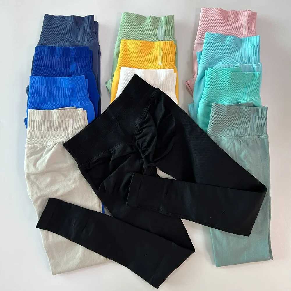 Yoga Outfit Impact Leggings Women Scrunch Seamless Legging Gym Sports Pants Low Ribbed Band High Stretch Fitness Workout Tights H250207