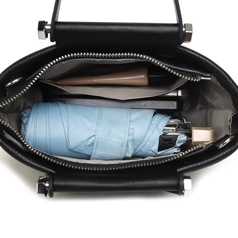 Cowhide Women Tote High Quality Solid Enuine Leather Women's Shoulder Crossbody Bag Fashion Female Handbag Sac A Main
