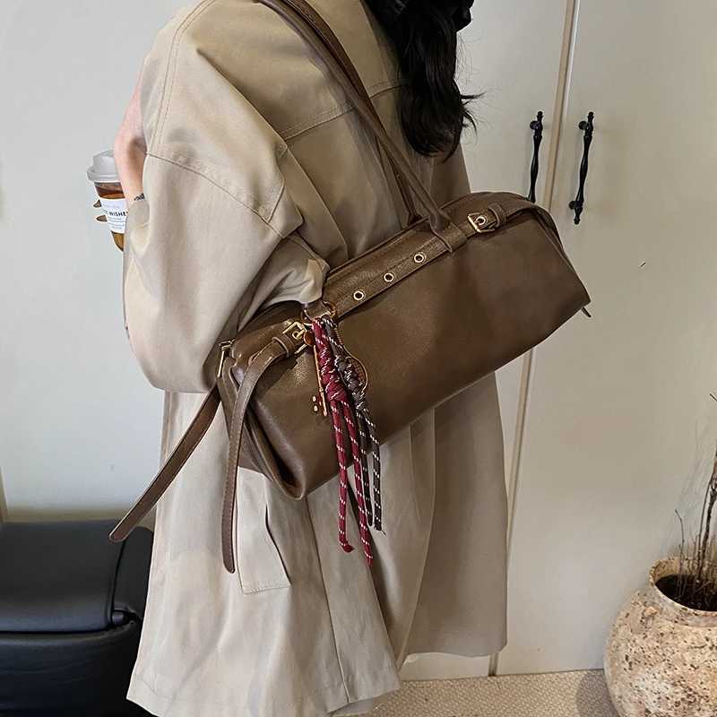 Soft Interior Decoration Top Handbag Sewing Thread Bohemian Style 2025 New Wenfei Zipper Pu Wenbag Y250208