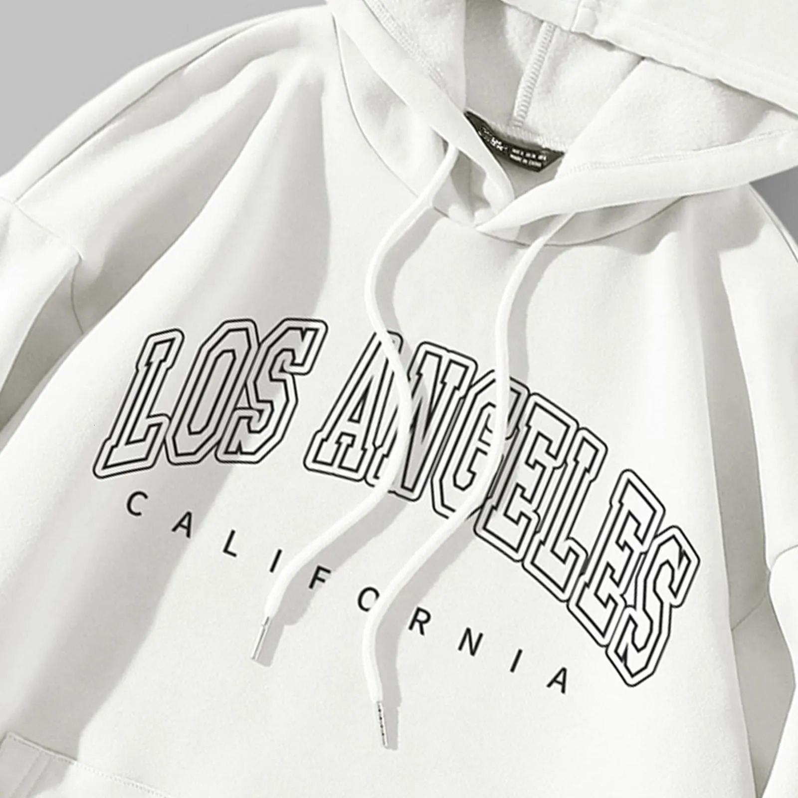 Harajuku retro letter printed mens and womens autumn hoodies sportswear fashionable casual loose long sleeved wool 250208Z