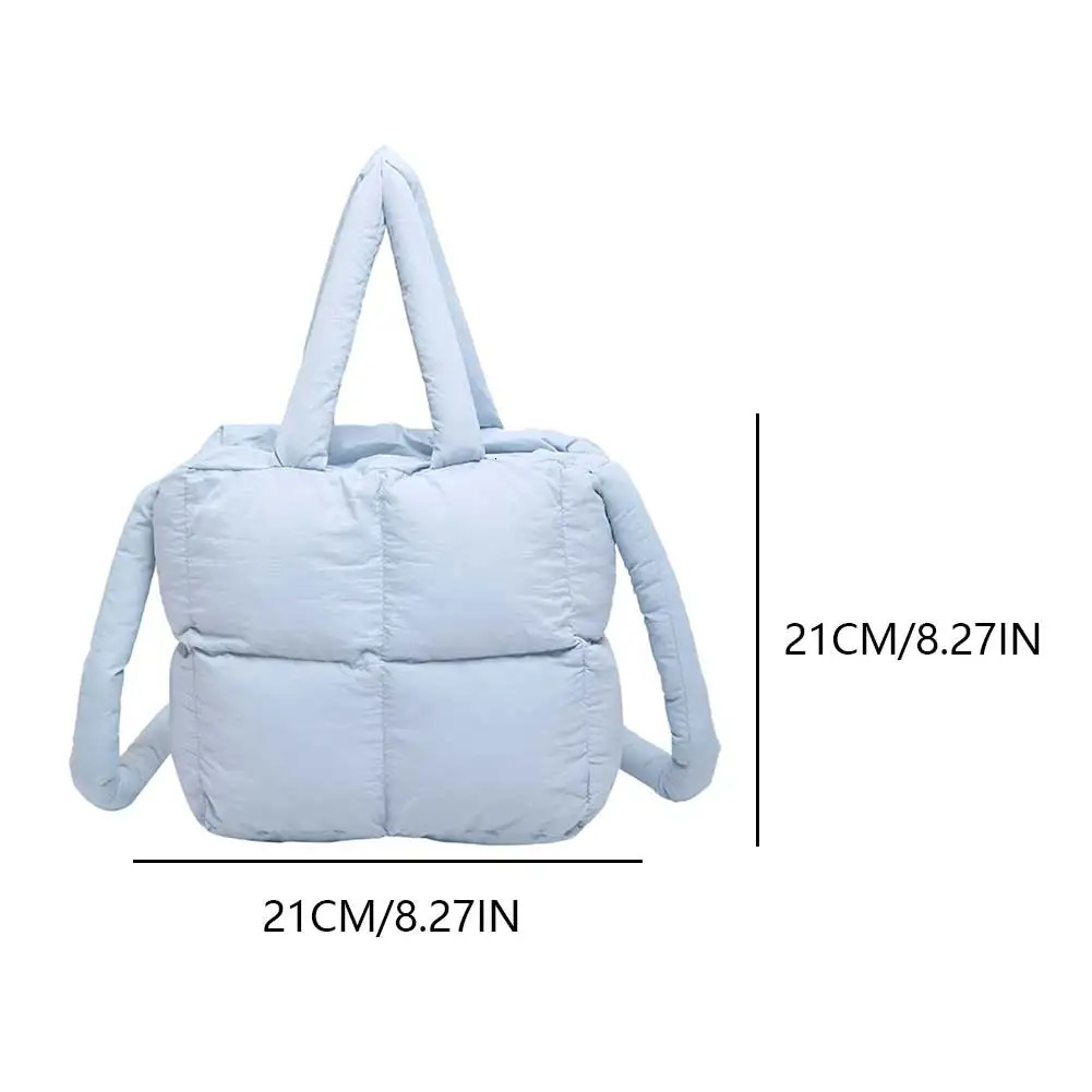 Inflatable handbag womens bedding shoulder bag soft cotton down handbag wallet 2024 lightweight womens pillow shopping bag 250208