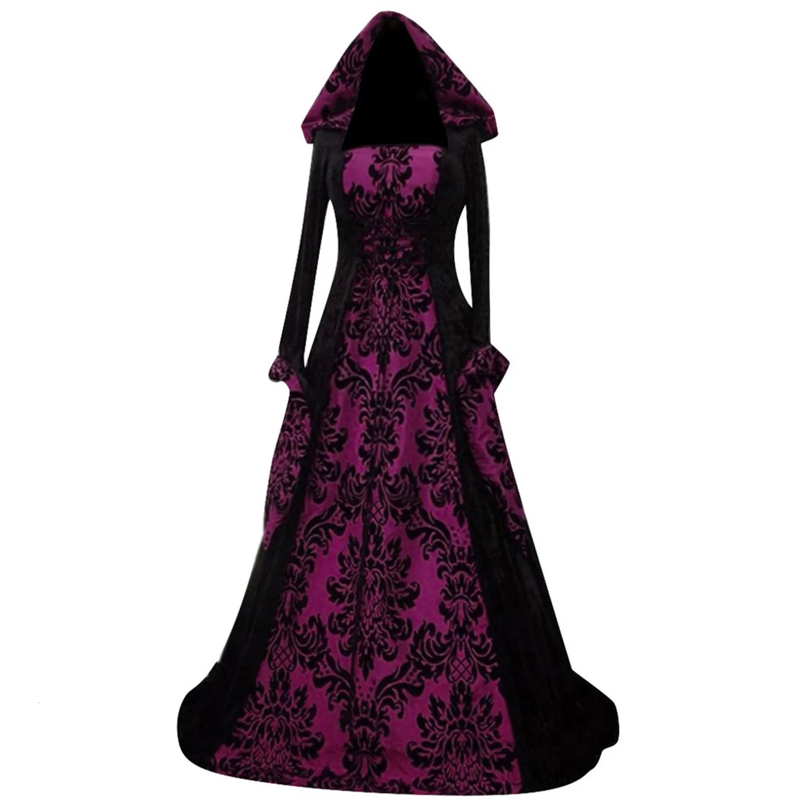 Costume Wicca Witch Medieval Dress Women Adult Plus Size Scary Cosplay Gothic Wizard Halloween Costumes For Women250206