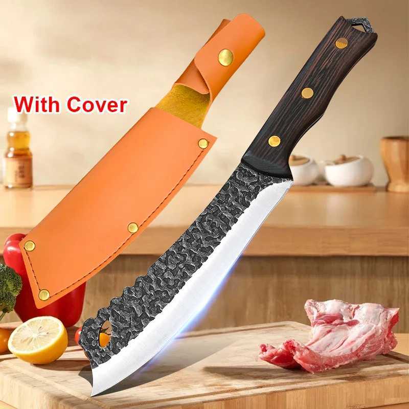 7 inch Forged Slaughter Boning Knife Stainless Steel Kitchen Chef Fish Fillet Knife Household Meat Cleaver Butcher Knives W250208